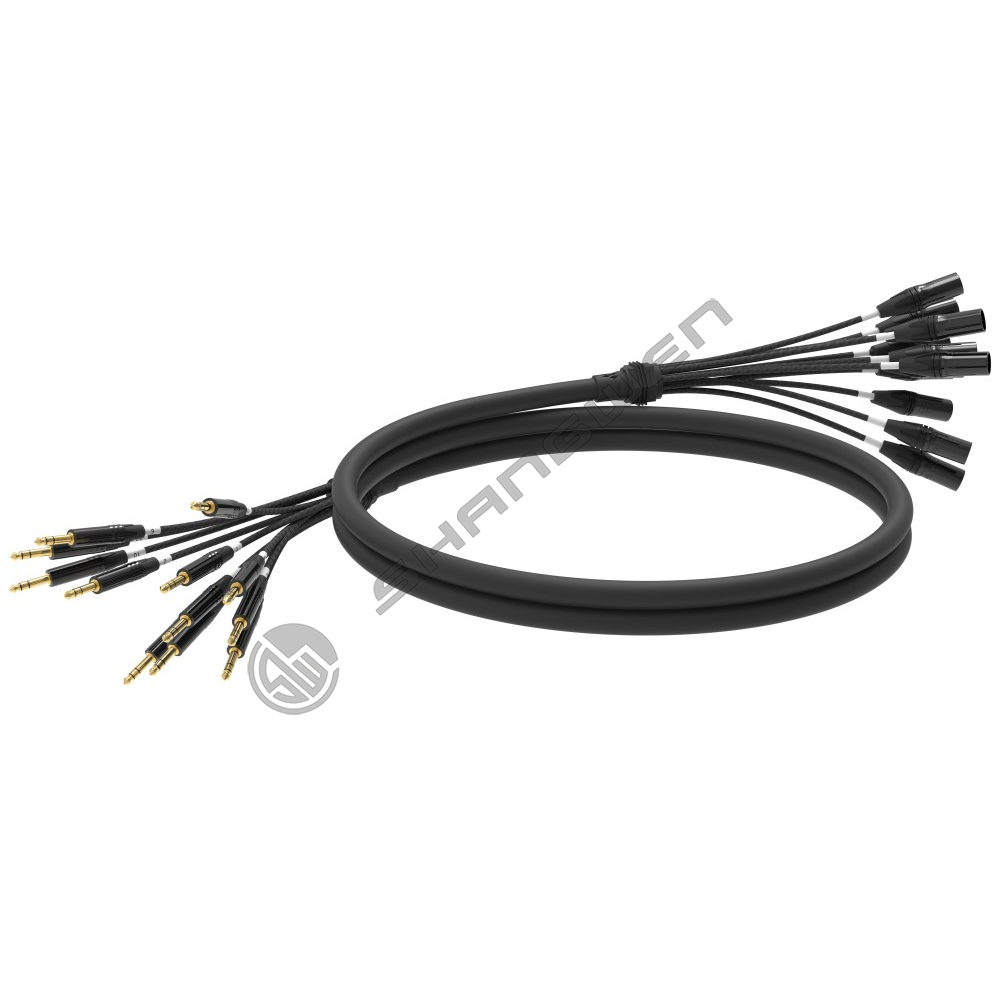 Multi channel Canon male head+audio cable 4, 6, 8, 12, 16 channels